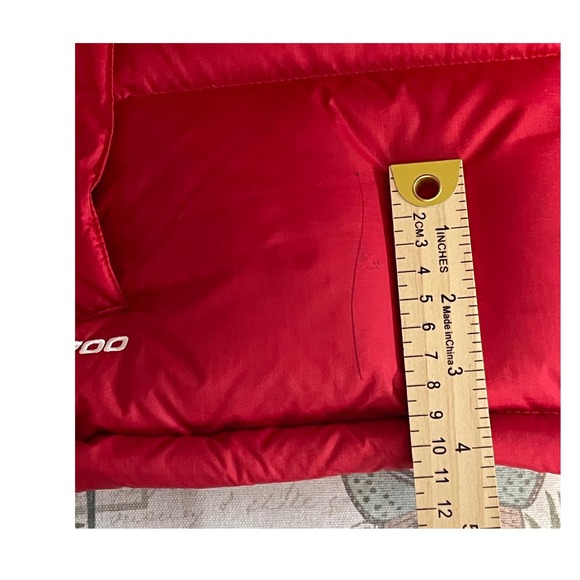 The North Face Nuptse retro  700 Fill Down Puffer Vest Red Black Women's Size M - Picture 5 of 8